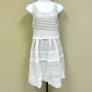 Gianni bini ivory crocheted lace dress
